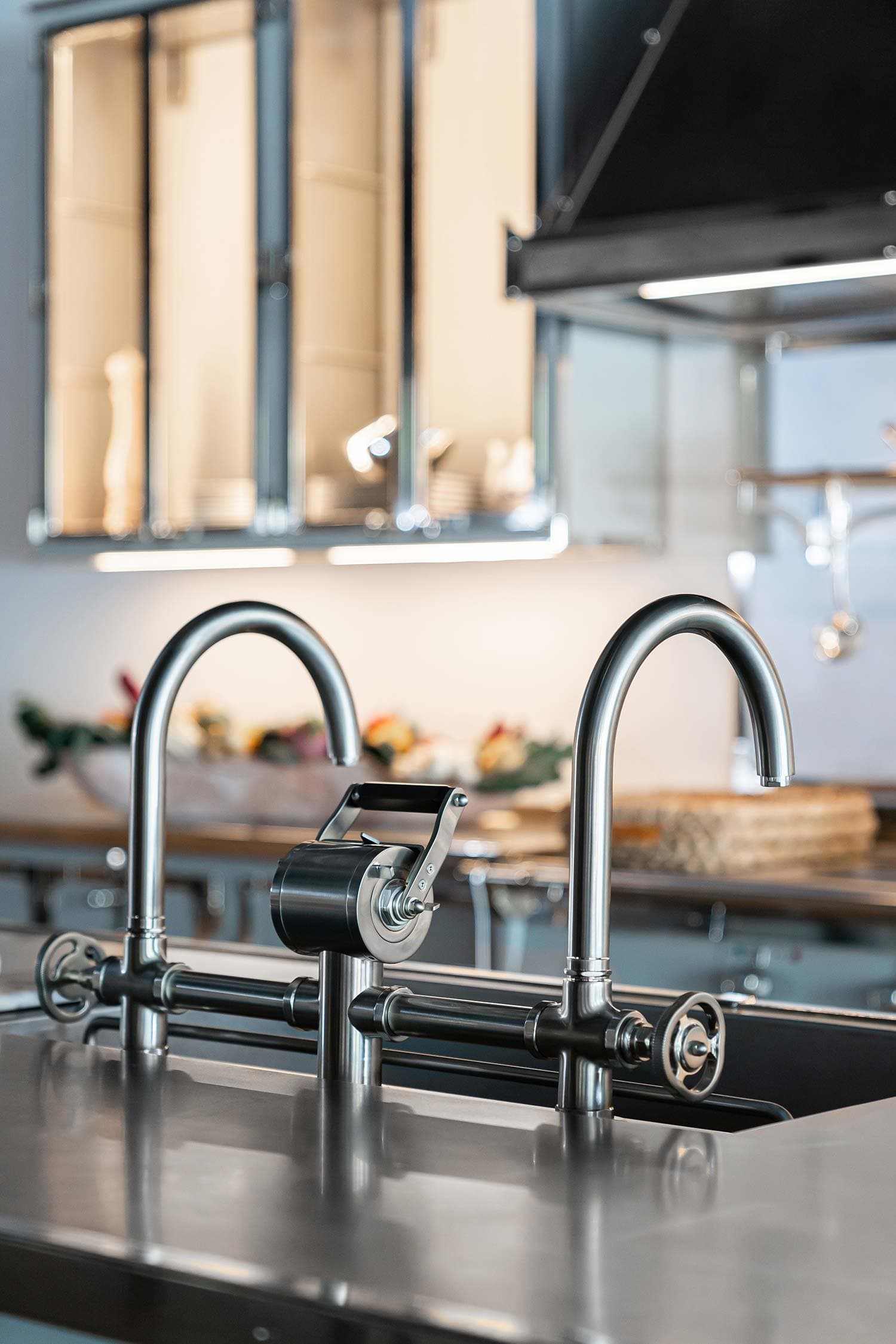 RESTART Двойной смеситель с дугообразным изливом — фото 12