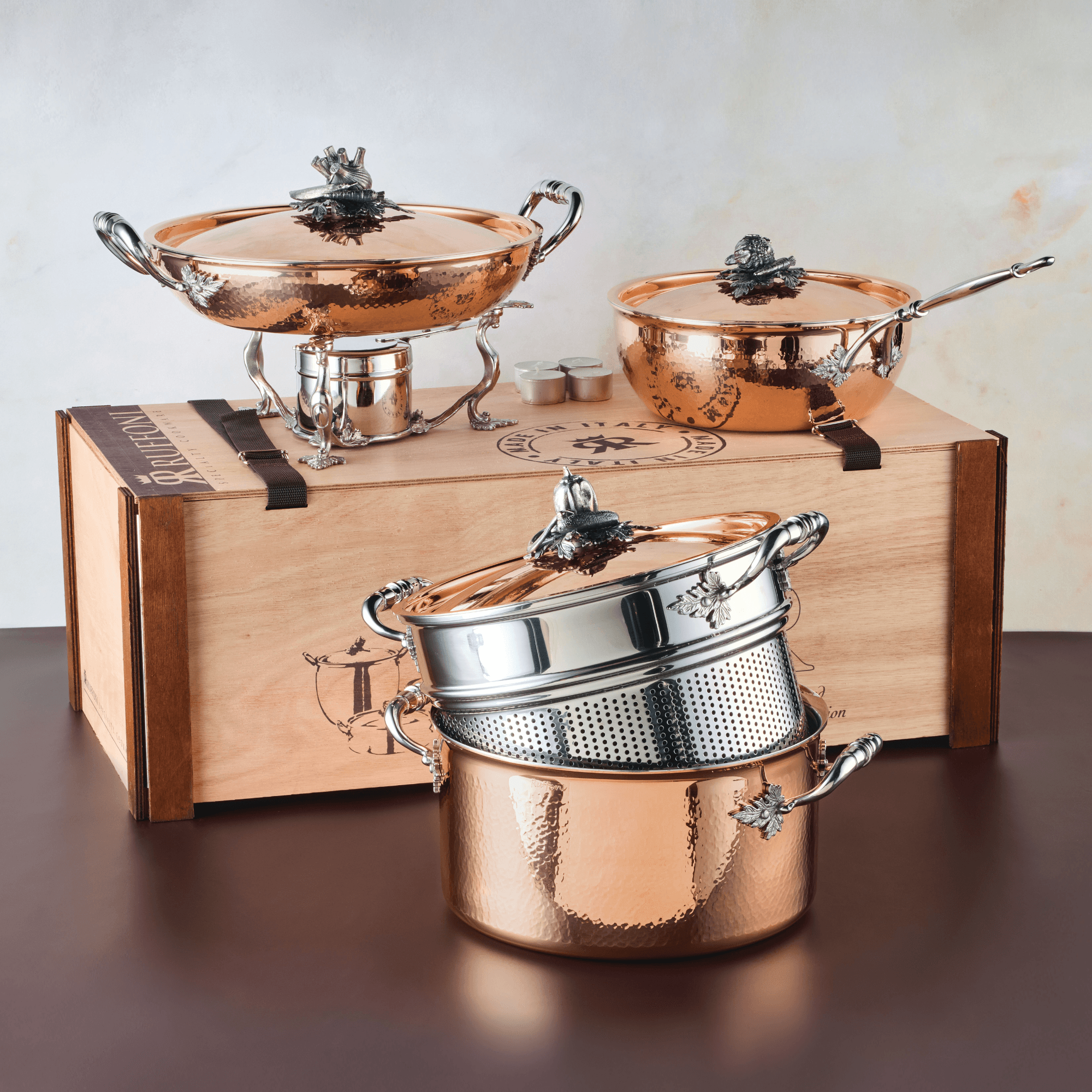 Ruffoni 8 Piece Set in Wooden Box