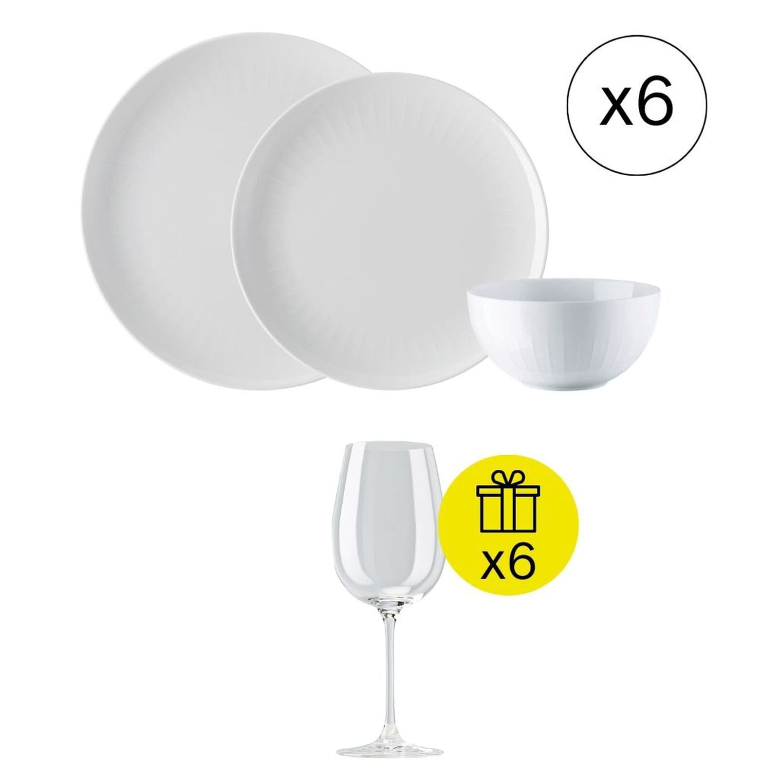 Rosenthal Set di Piatti per 6 persone, Casual 18-pezzi con Regalo — фото 1