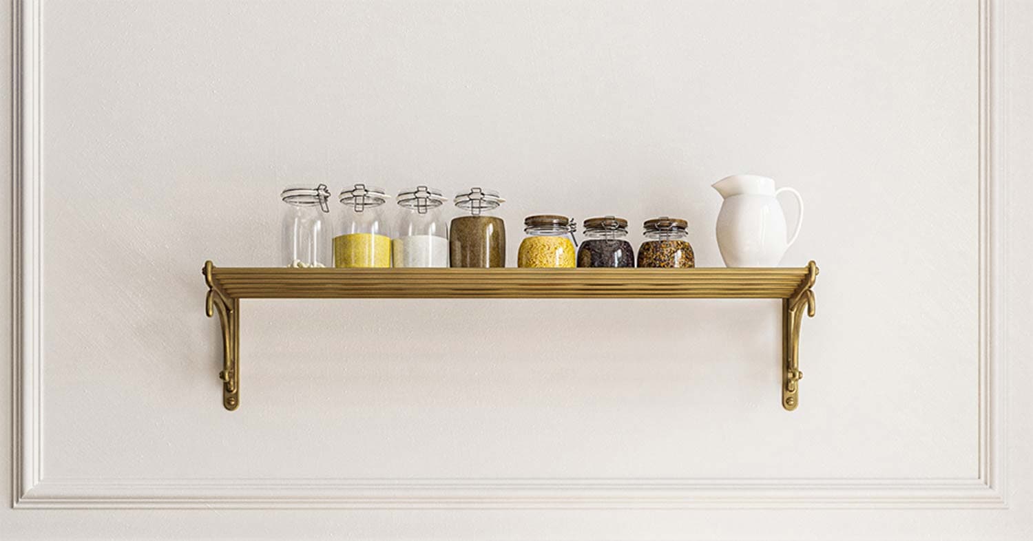 RESTART Полка RESTART из латуни с 6 стержнями — фото 2