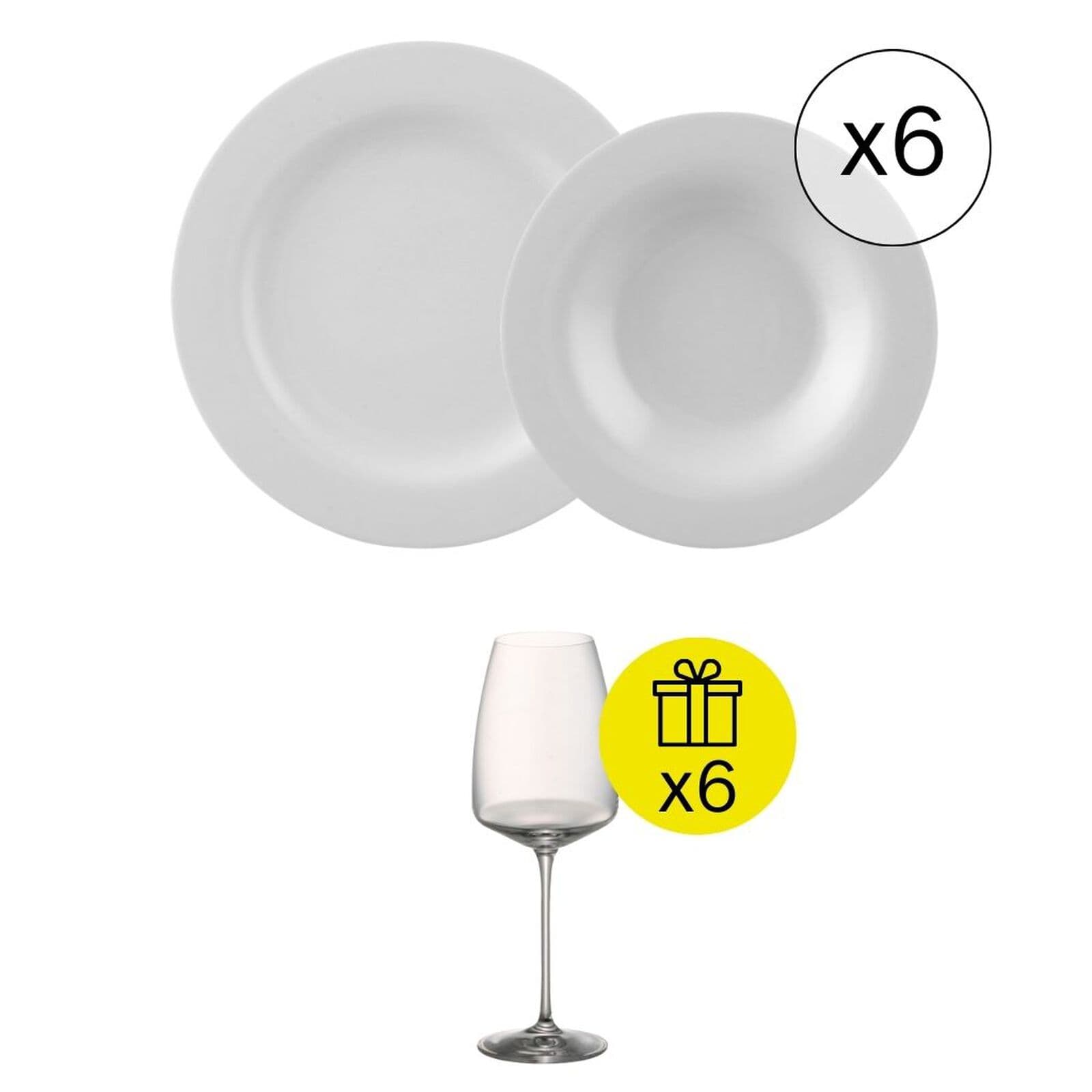 Rosenthal Set di Piatti per 6 persone, Iconico 12 pezzi con Regalo — фото 1