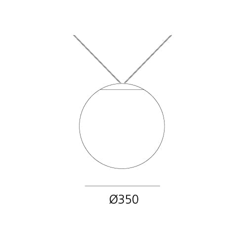 Подвесной светильник Artemide Funivia с вилкой, Sphere 35 рассеиватель — фото 5