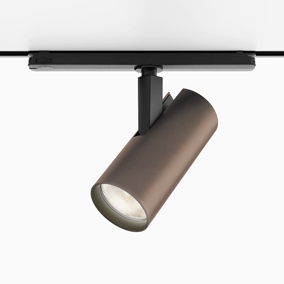 Трековый светильник Artemide Vector трековый 75, 16° 3000K DALI шлифованный бронза, шлифованная бронза — фото 3