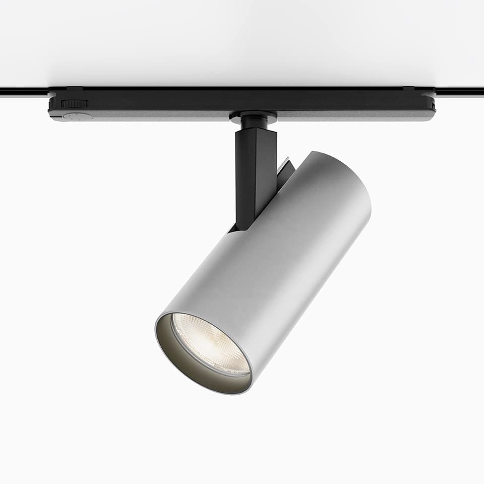 Трековый светильник Artemide Vector трековый 75, 52° 4000K без диммирования шлифованный серебристый, шлифованное серебро — фото 3