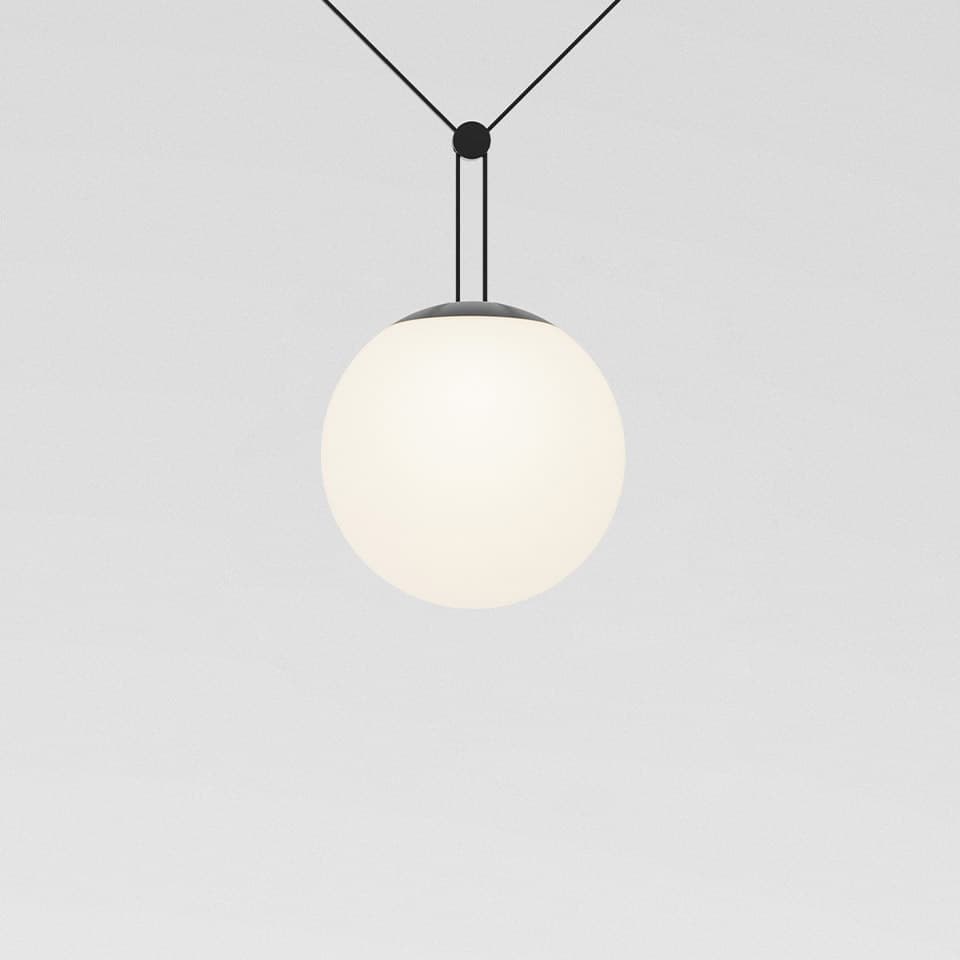 Подвесной светильник Artemide Funivia с вилкой, Sphere 35 рассеиватель — фото 4