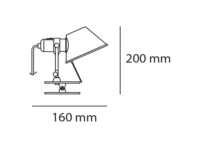 Бра Artemide Tolomeo Micro Pinza LED, алюминий, 3000K — фото 4