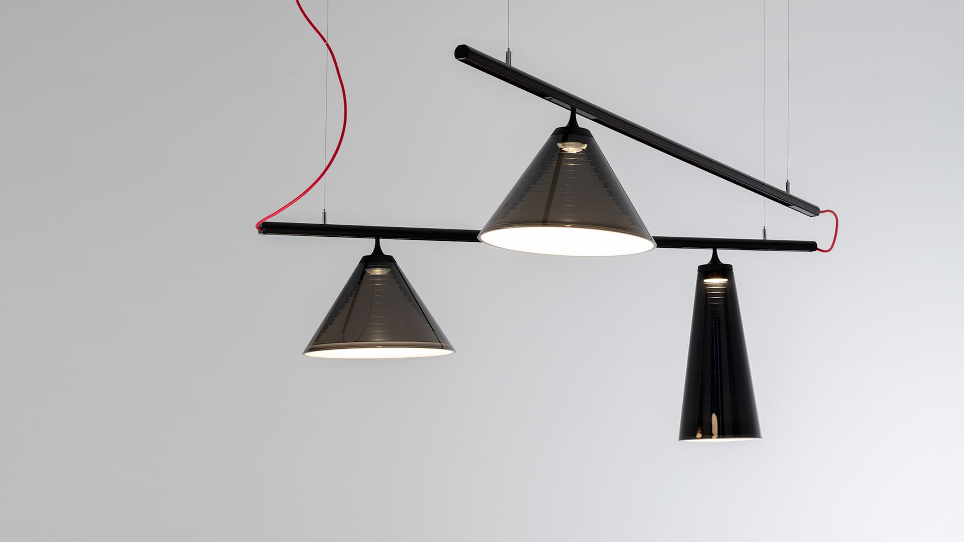 Трековый светильник Artemide Look at Me трековый 3000, прозрачный чёрный — фото 1