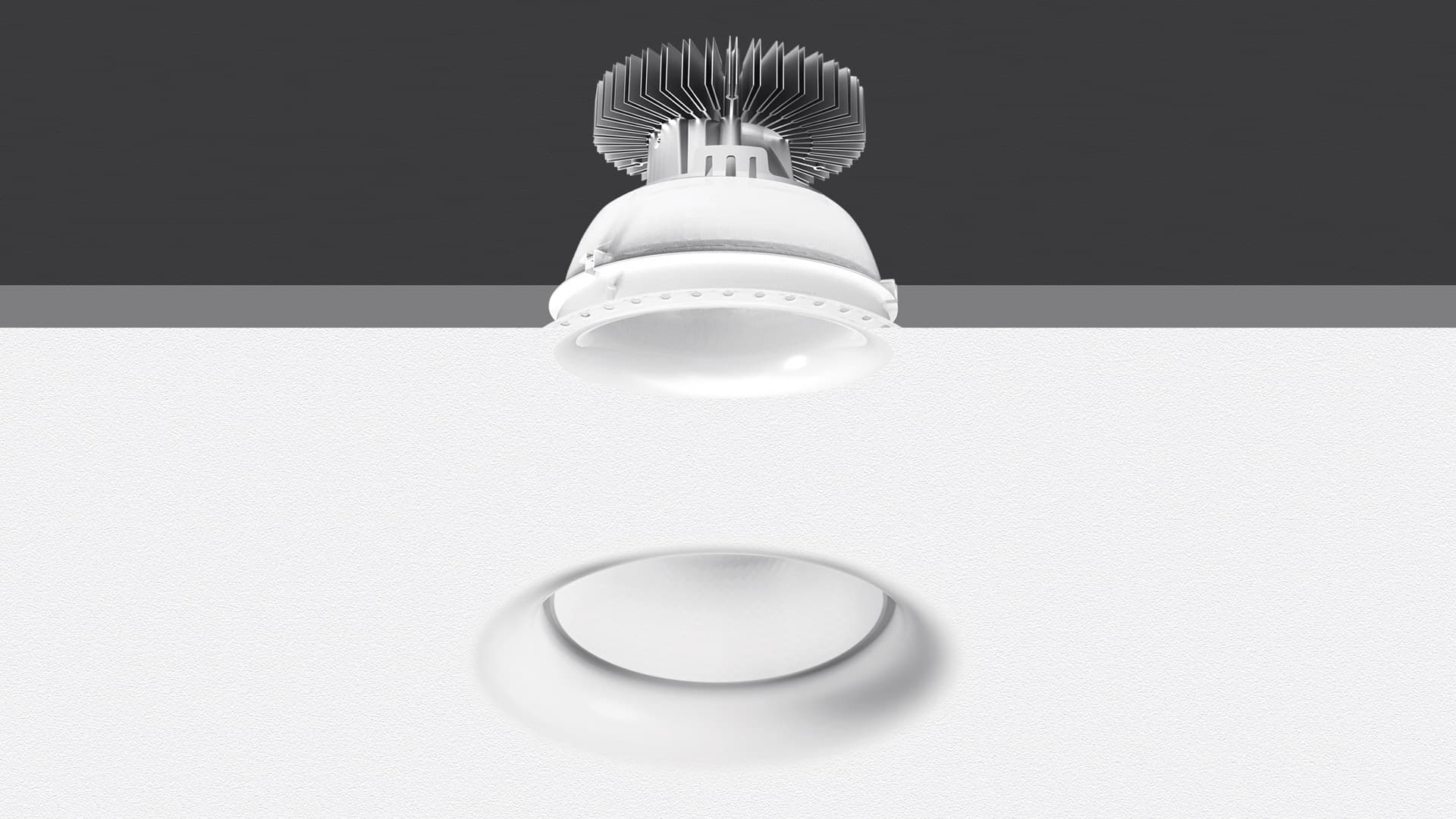 Светильник Artemide Luceri круглый без рамки, Faceted Mirror Optics регулируемая температура белый, драйвер TW DALI 8 — фото 1
