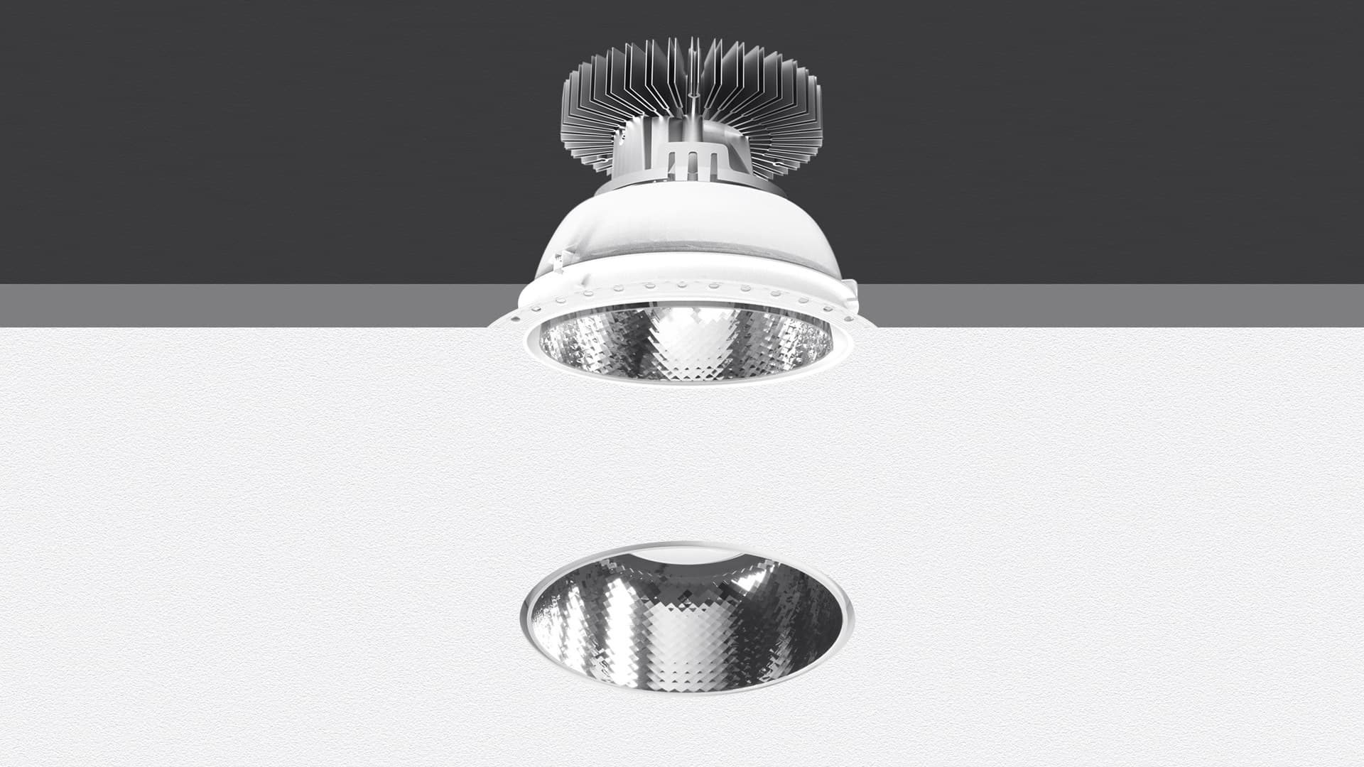 Светильник Artemide Luceri круглый без рамки, Faceted Mirror Optics регулируемая температура белый, драйвер TW DALI 8 — фото 2