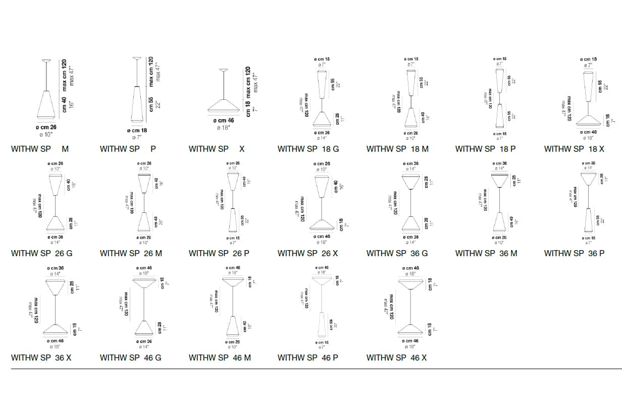 Подвесной светильник Vistosi WITHWHITE SP P