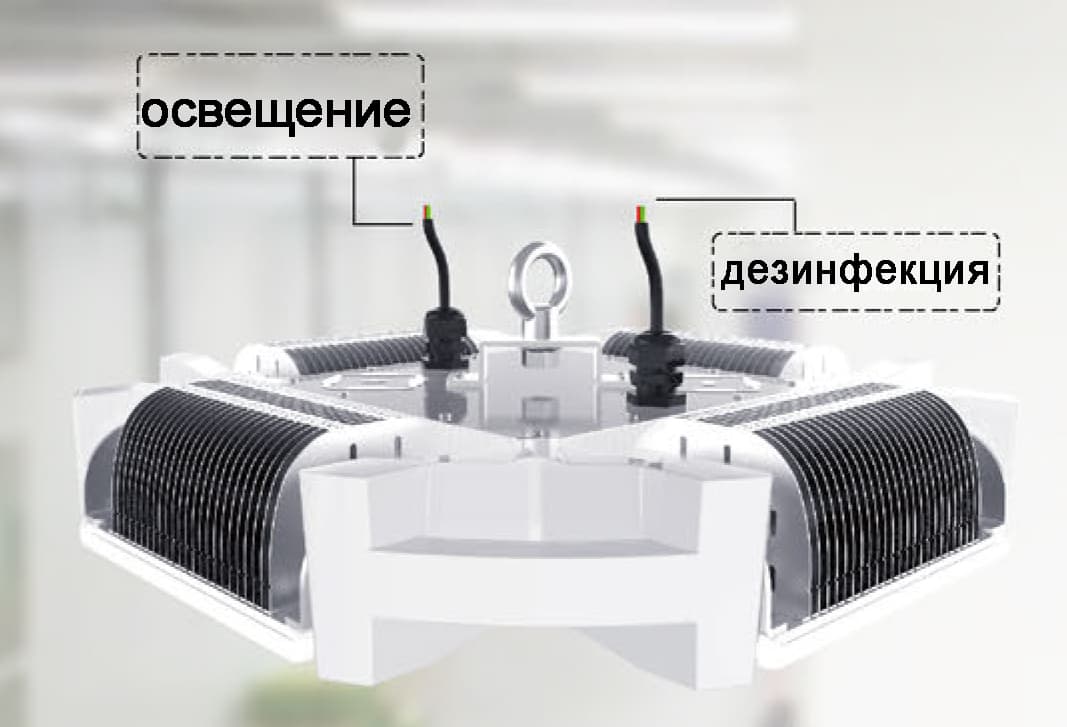 Подвесной светильник 4BAY high bay light purification module — фото 3