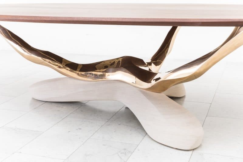 Обеденный стол Markus Haase Bronze, Walnut, and Limestone Dining Table — фото 2
