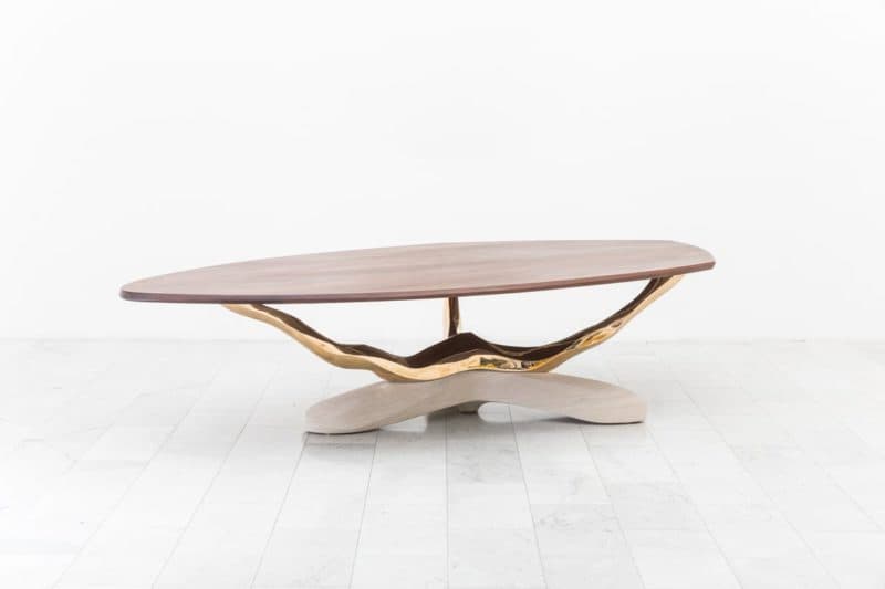 Обеденный стол Markus Haase Bronze, Walnut, and Limestone Dining Table — фото 7