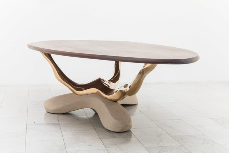 Обеденный стол Markus Haase Bronze, Walnut, and Limestone Dining Table — фото 8