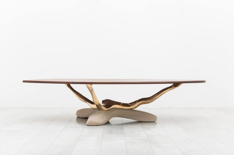 Обеденный стол Markus Haase Bronze, Walnut, and Limestone Dining Table — фото 10