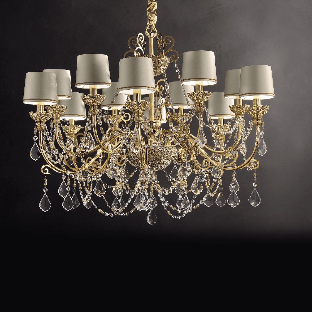 Люстра Masiero Luxury Imperial Gold/ Silver 16