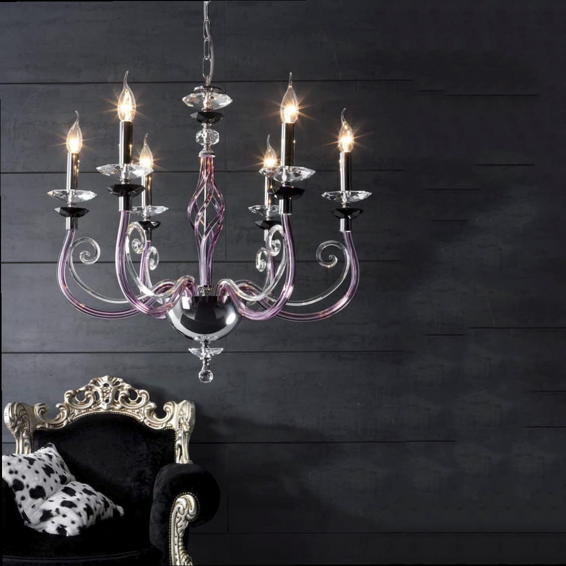 Люстра Ciciriello Lampadari Violet Lampadario 6 luci