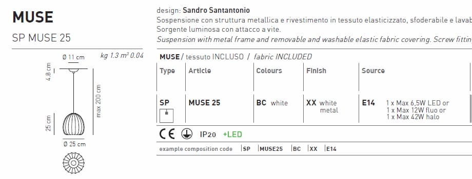 Axolight Подвесной светильник Axo Light MUSE SP MUSE 25 — фото 2