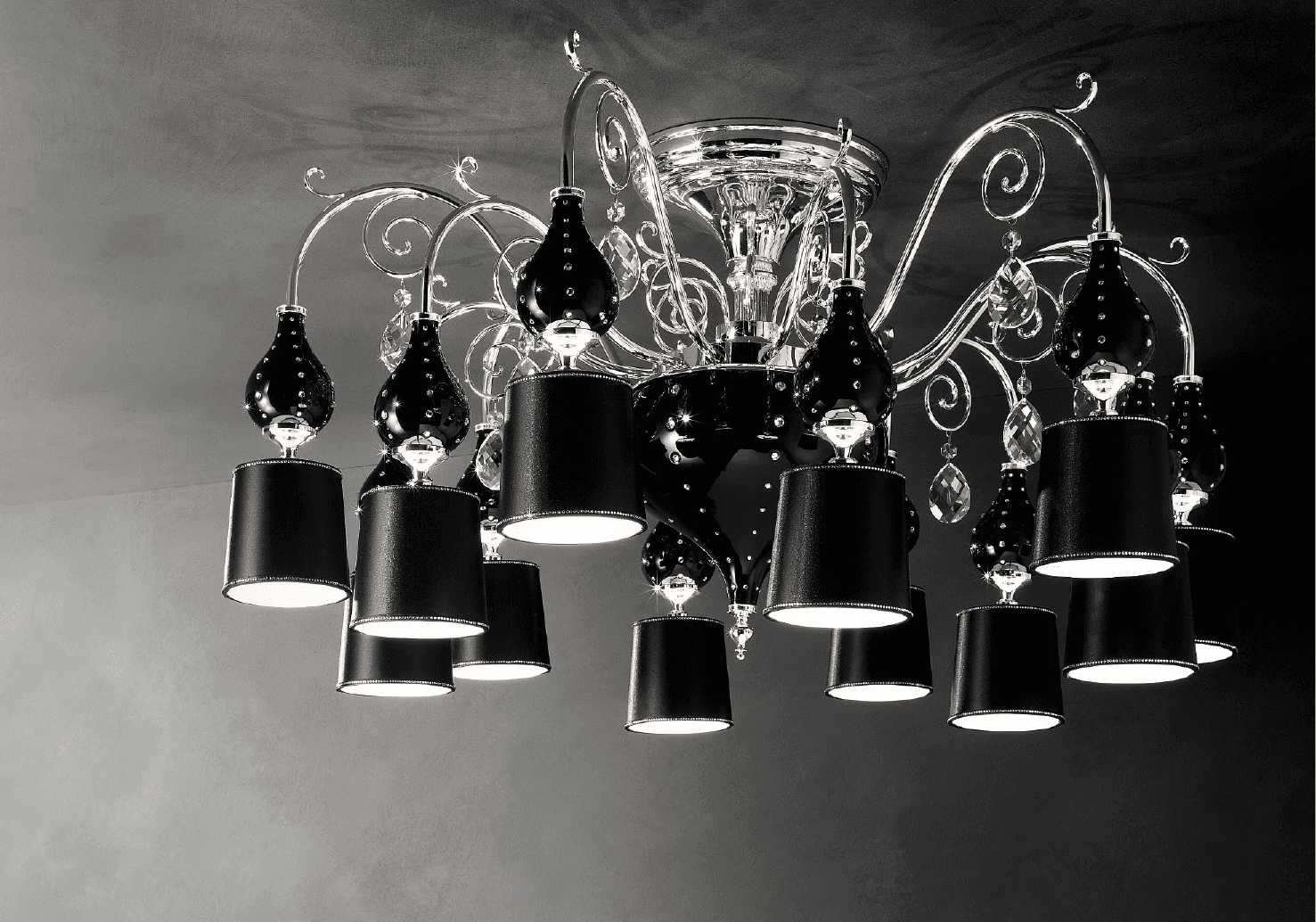 Потолочный светильник Masiero Luxury Grace white / black PL10 — фото 2