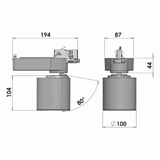 Трековый светодиодный светильник Lival Trigger Cylinder — фото 3