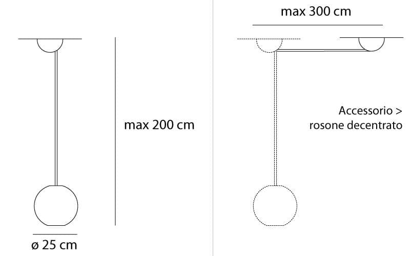 Подвесной светильник Artemide Aggregato Suspension Ø250 sfera — фото 2