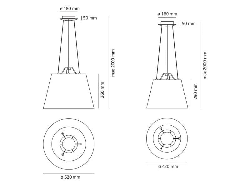 Подвесной светильник Artemide Tolomeo Mega suspension - Body lamp — фото 3