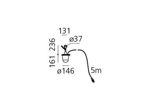 Подвесной светильник Artemide outdoor Tolomeo Lampione Outdoor Hook — фото 2