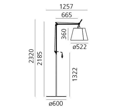 Уличный фонарь Artemide outdoor Tolomeo Paralume Outdoor Floor — фото 2