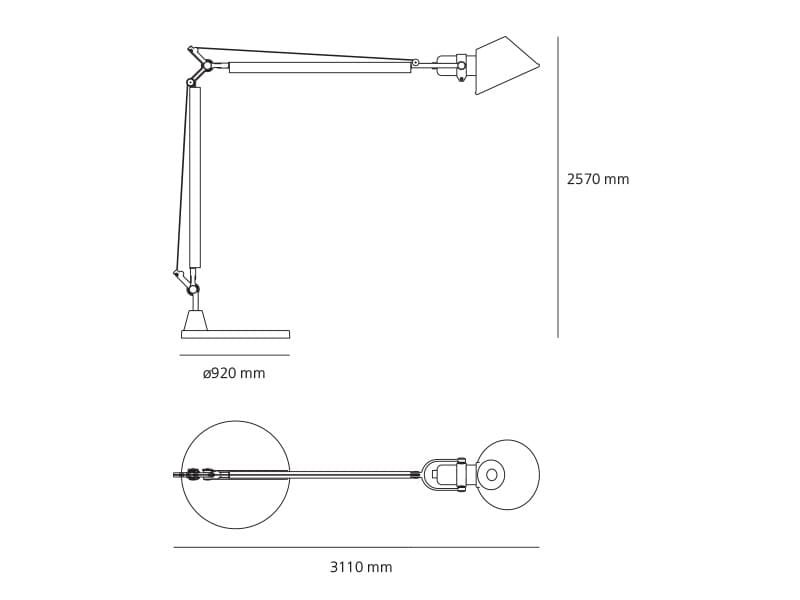 Уличный фонарь Artemide outdoor Tolomeo XXL with base — фото 2