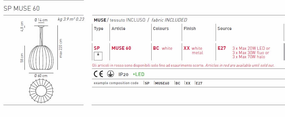 Axolight Подвесной светильник Axo Light MUSE SP MUSE 60 — фото 3