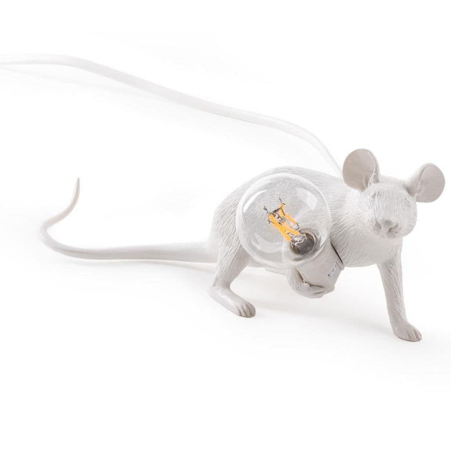 Настольный светильник Seletti Mouse Lamp Grey Lop — фото 3
