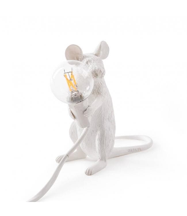 Настольный светильник Seletti Mouse Lamp Grey Mac — фото 2