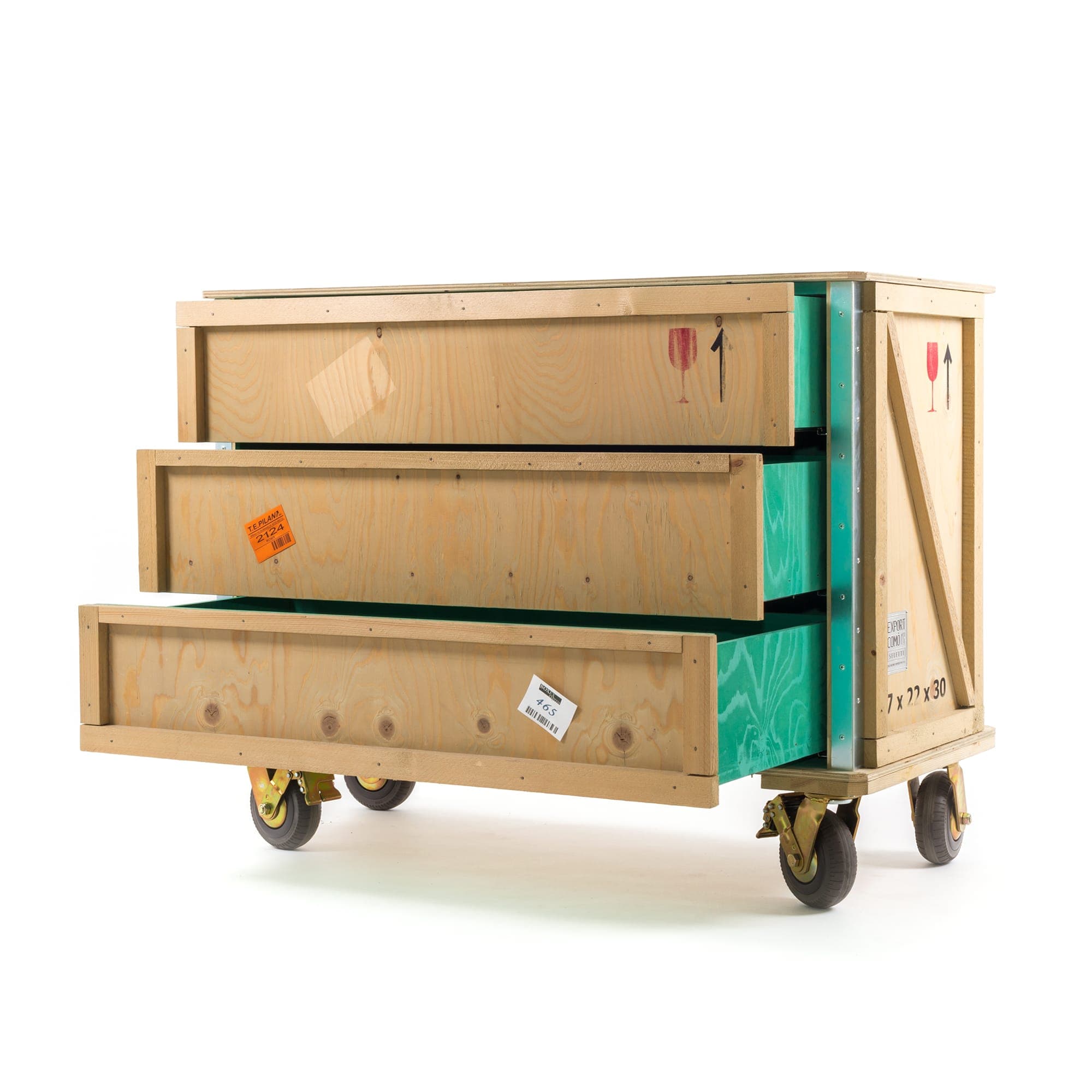Комод Seletti Export Como  Chest of 3 Drawers Wheels — фото 2