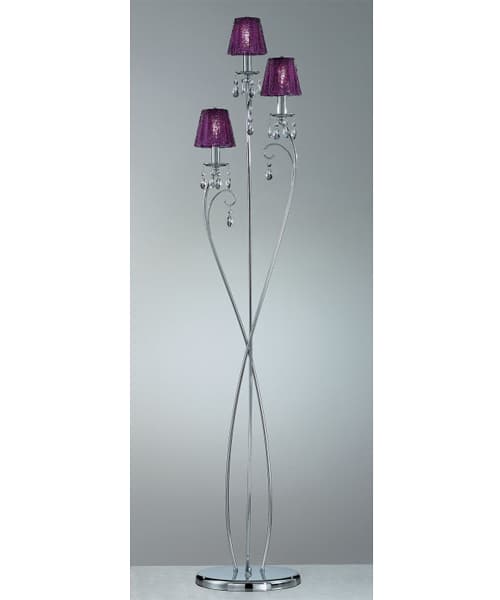 Торшер IDL Rossella 301/3P CRISTALLO VIOLA