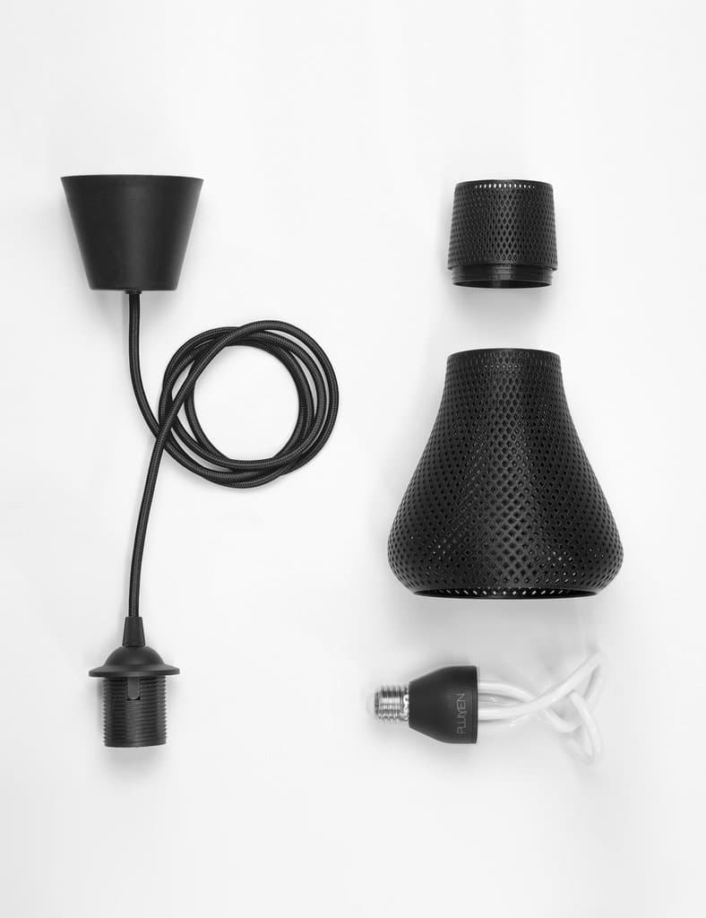 Подвесной светильник Plumen Kayan with Baby 001 - 3D Printed Shade with Formaliz3d — фото 5