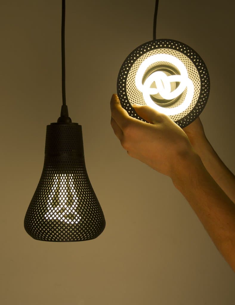 Подвесной светильник Plumen Kayan with Baby 001 - 3D Printed Shade with Formaliz3d — фото 6
