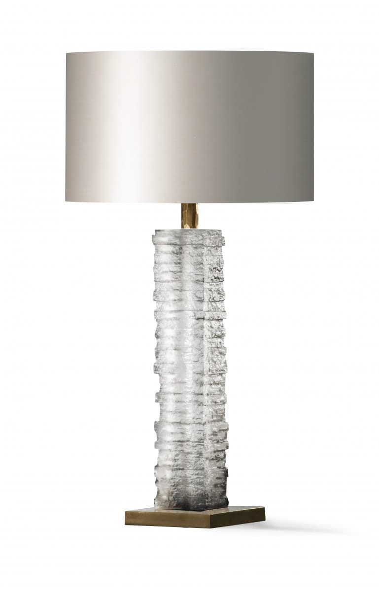 Настольная лампа Porta Romana Crystal Strata Column Lamp — фото 2