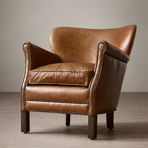 Кресло Restoration Hardware Professor's Leather Chair