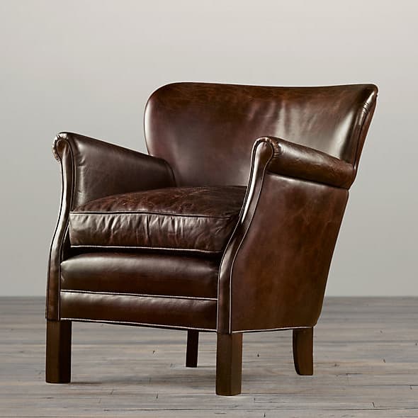 Кресло Restoration Hardware Professor's Leather Chair — фото 2