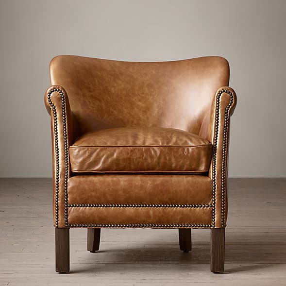 Кресло Restoration Hardware Professor's Leather Chair — фото 4