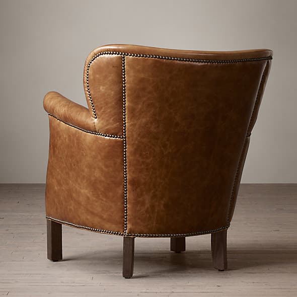 Кресло Restoration Hardware Professor's Leather Chair — фото 3