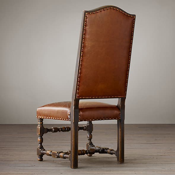 Restoration Hardware 18th C. French Leather Armless Chair — фото 3