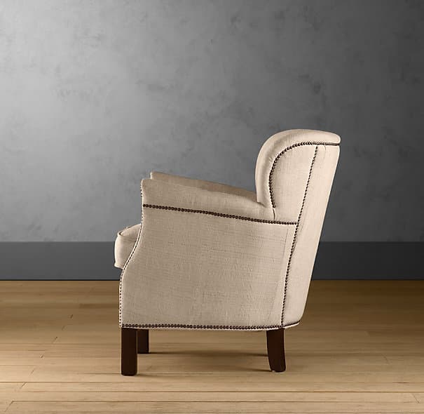 Кресло Restoration Hardware Professor's Upholstered Chair With Nailheads — фото 3