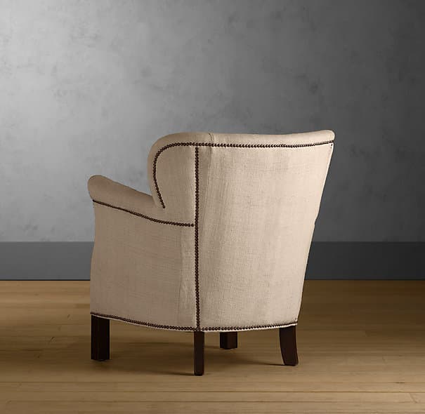 Кресло Restoration Hardware Professor's Upholstered Chair With Nailheads — фото 4
