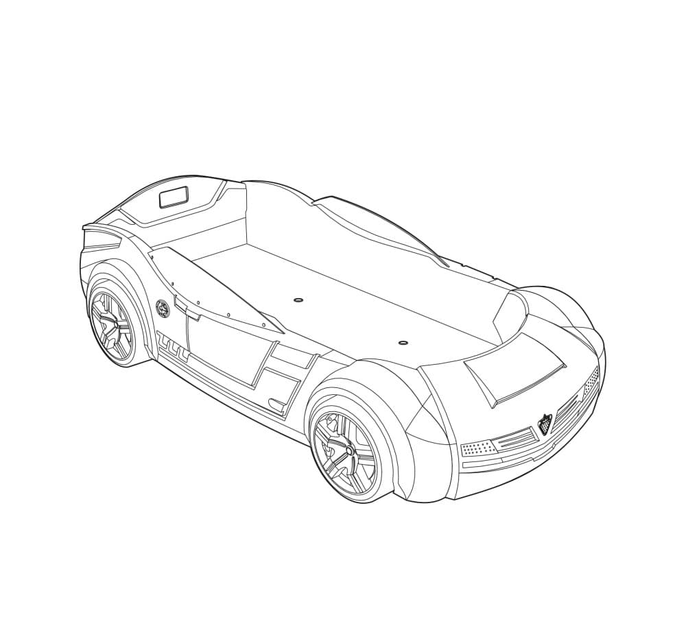 Детская кровать в виде машины CILEK Champion Racer Biturbo Carbed — фото 6