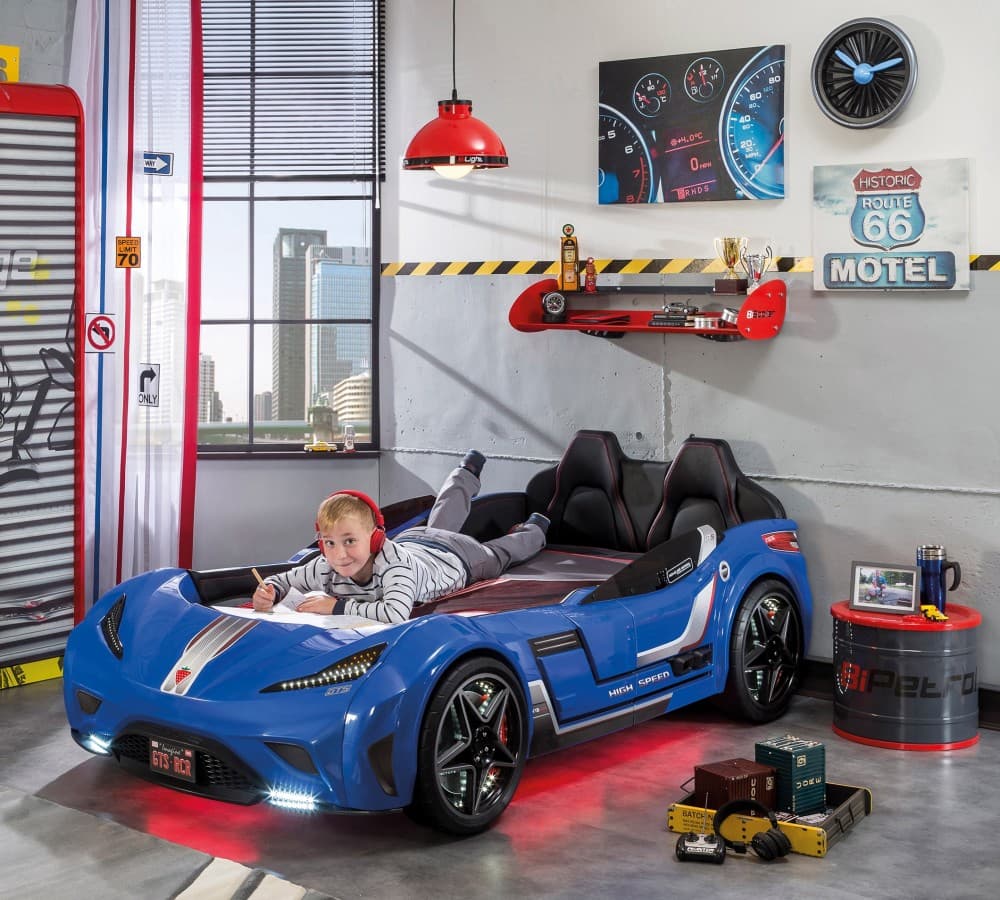 Детская кровать в виде машины CILEK Champion Racer Gts Carbed — фото 13