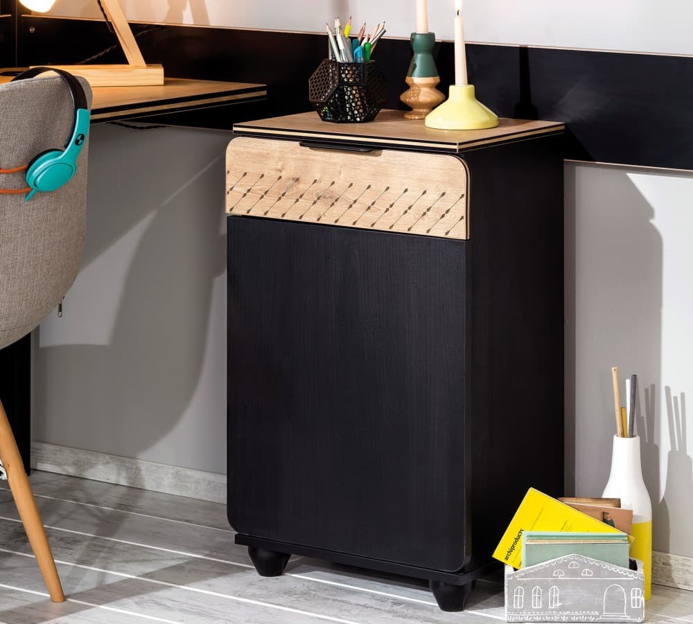Шкаф CILEK Black High Nightstand