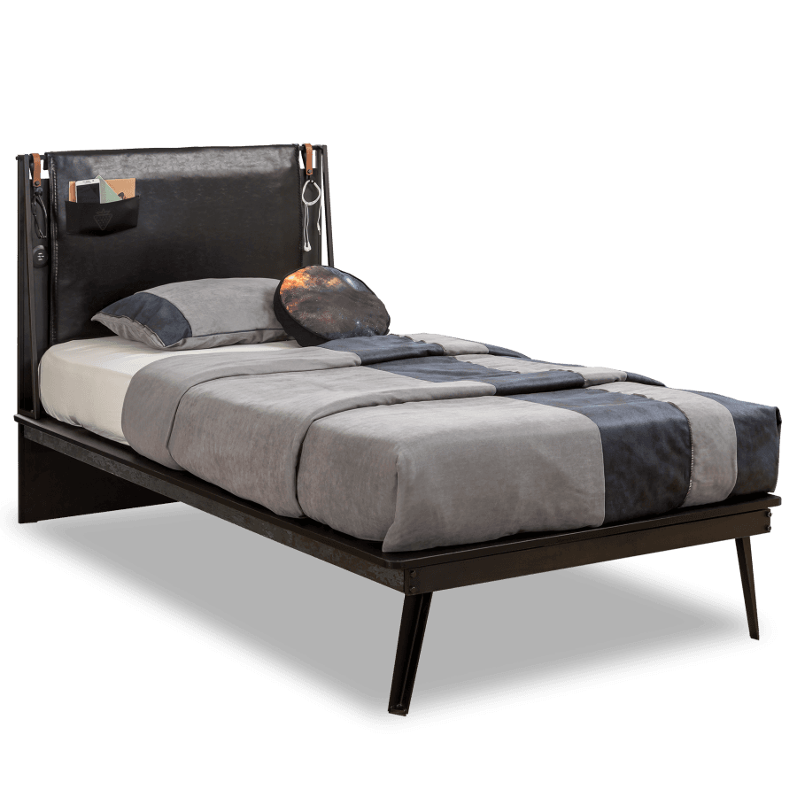 Кровать односпальная CILEK Dark Metal Line Bed — фото 1