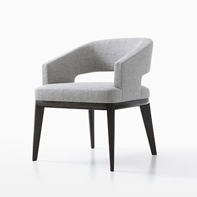 Стул с подлокотниками Holly Hunt MINERVA DINING CHAIR