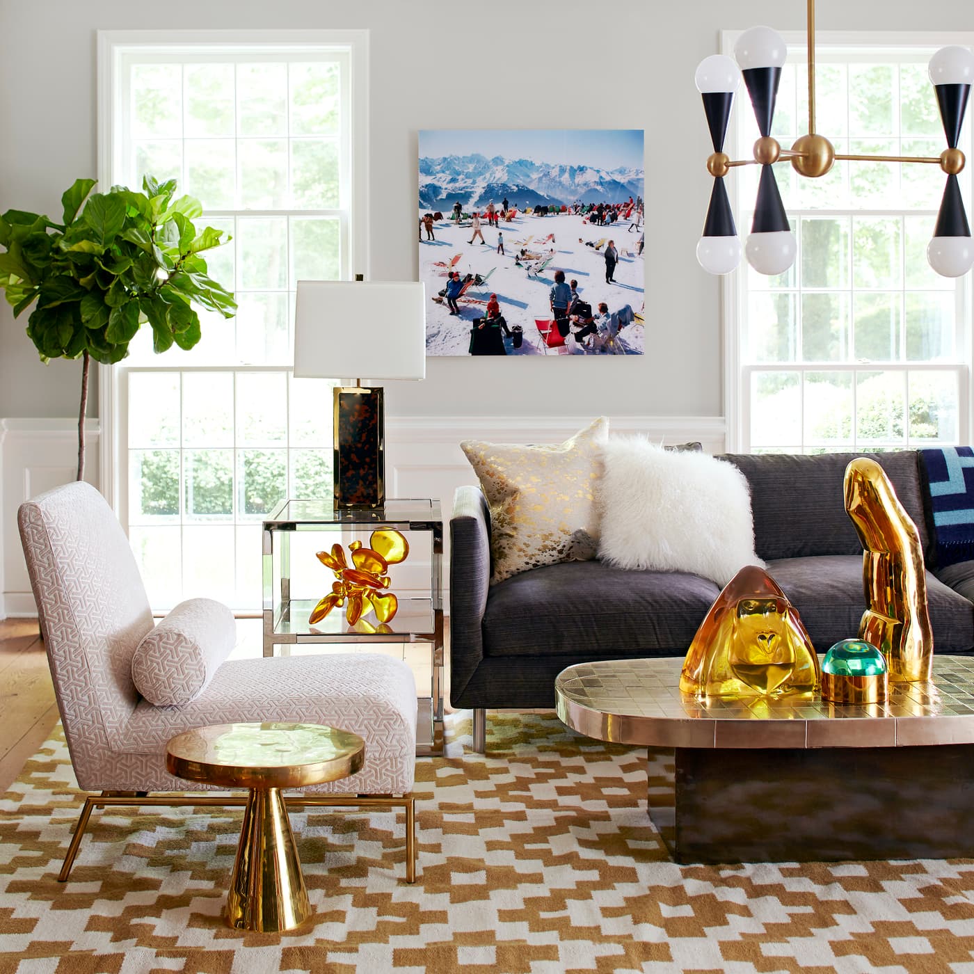 Люстра Jonathan Adler Caracas Six-Light Chandelier — фото 9